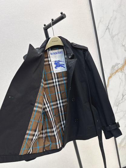 Bru 25 Classic mid-length trench jacket（BLACK/KHAKI）