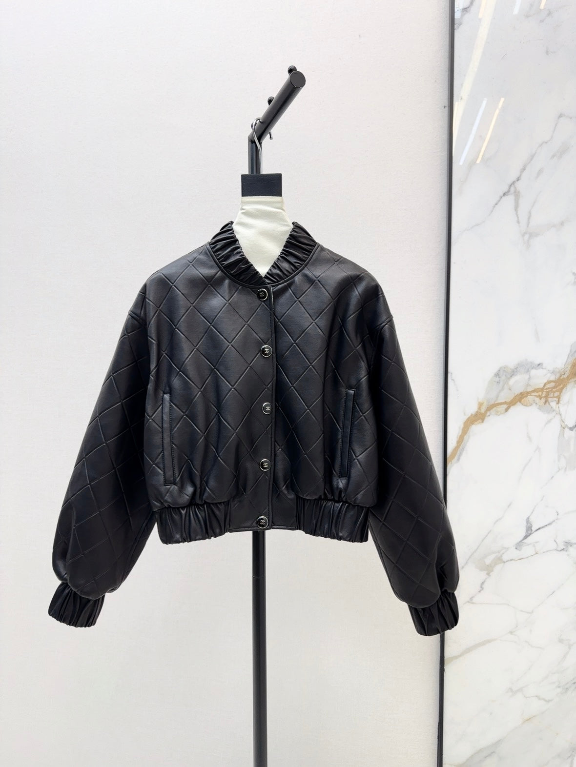 C 25 Bomber sheepskin leather coat