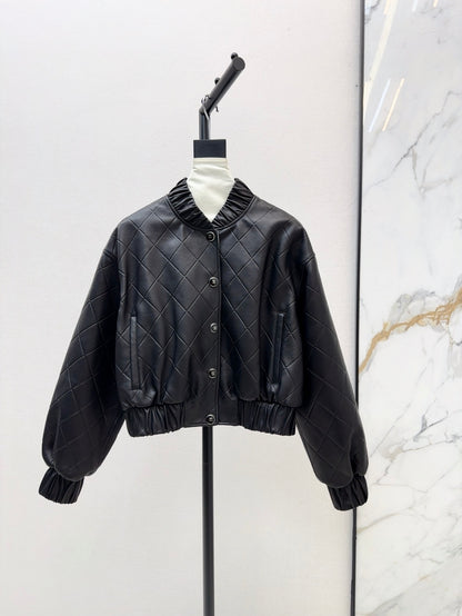 C 25 Bomber sheepskin leather coat