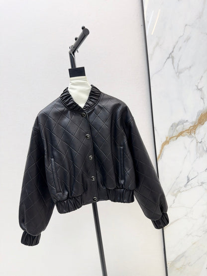 C 25 Bomber sheepskin leather coat