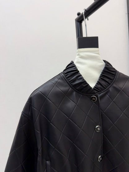 C 25 Bomber sheepskin leather coat