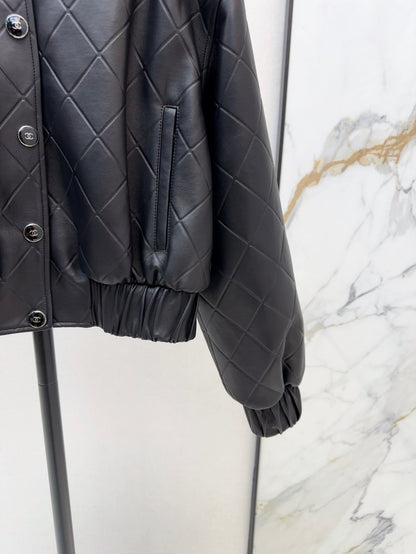 C 25 Bomber sheepskin leather coat