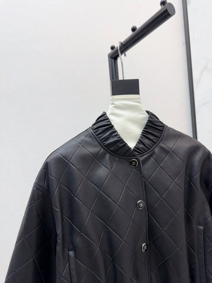 C 25 Bomber sheepskin leather coat