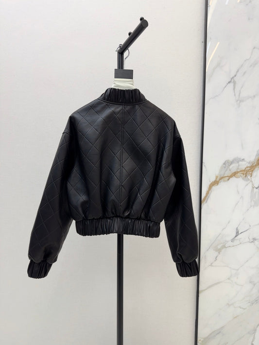 C 25 Bomber sheepskin leather coat