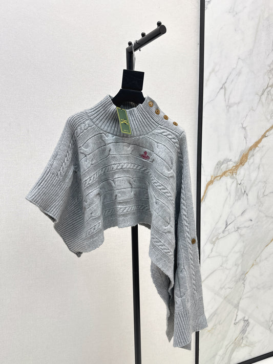 25fw stand collar wool cape(BEIGI/GRAY)