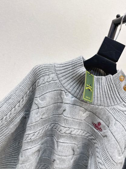 25fw stand collar wool cape(BEIGI/GRAY)