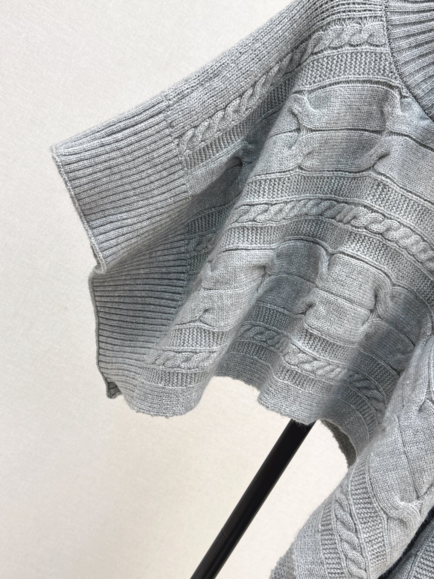 25fw stand collar wool cape(BEIGI/GRAY)