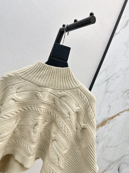 25fw stand collar wool cape(BEIGI/GRAY)