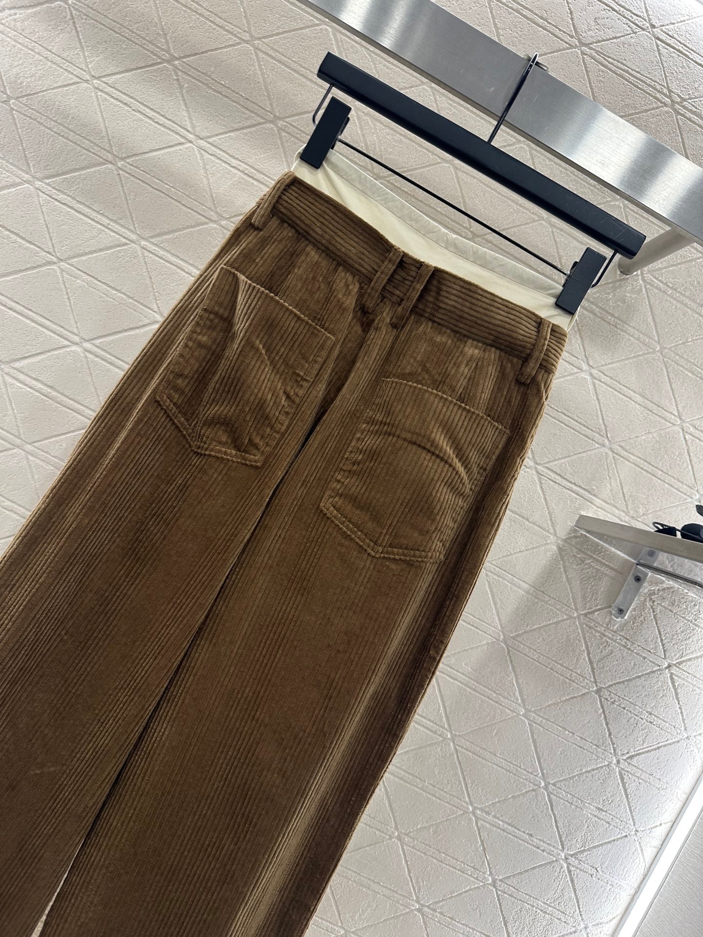 Mi 25 drawstring panel wide-leg trousers