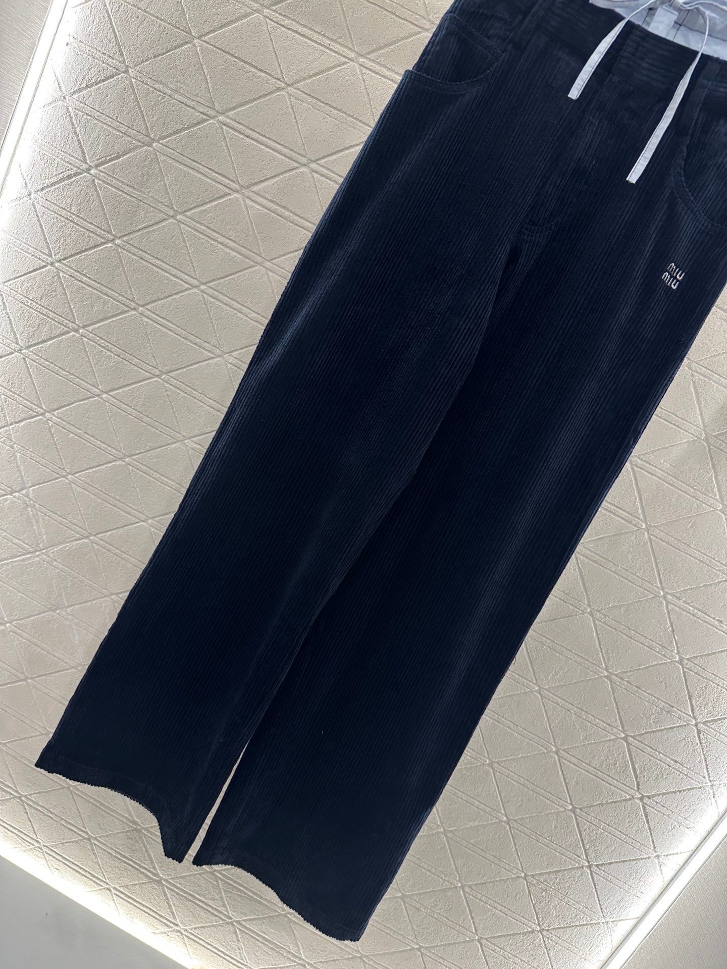 Mi 25 drawstring panel wide-leg trousers