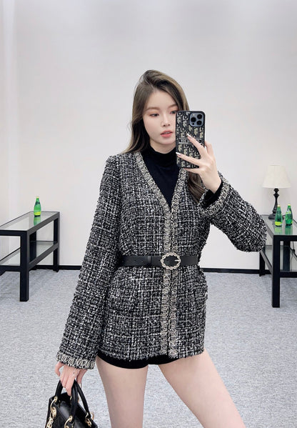 C 25 Woven belt hem jacket