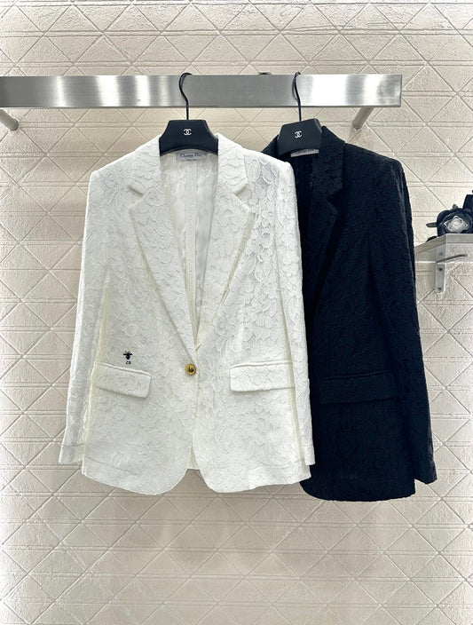 Di 25 embroidered lapel blazer