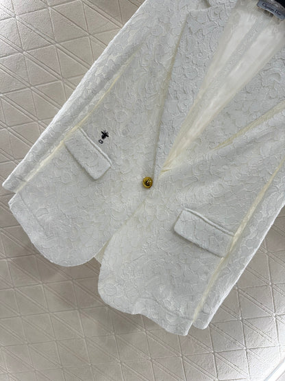 Di 25 embroidered lapel blazer
