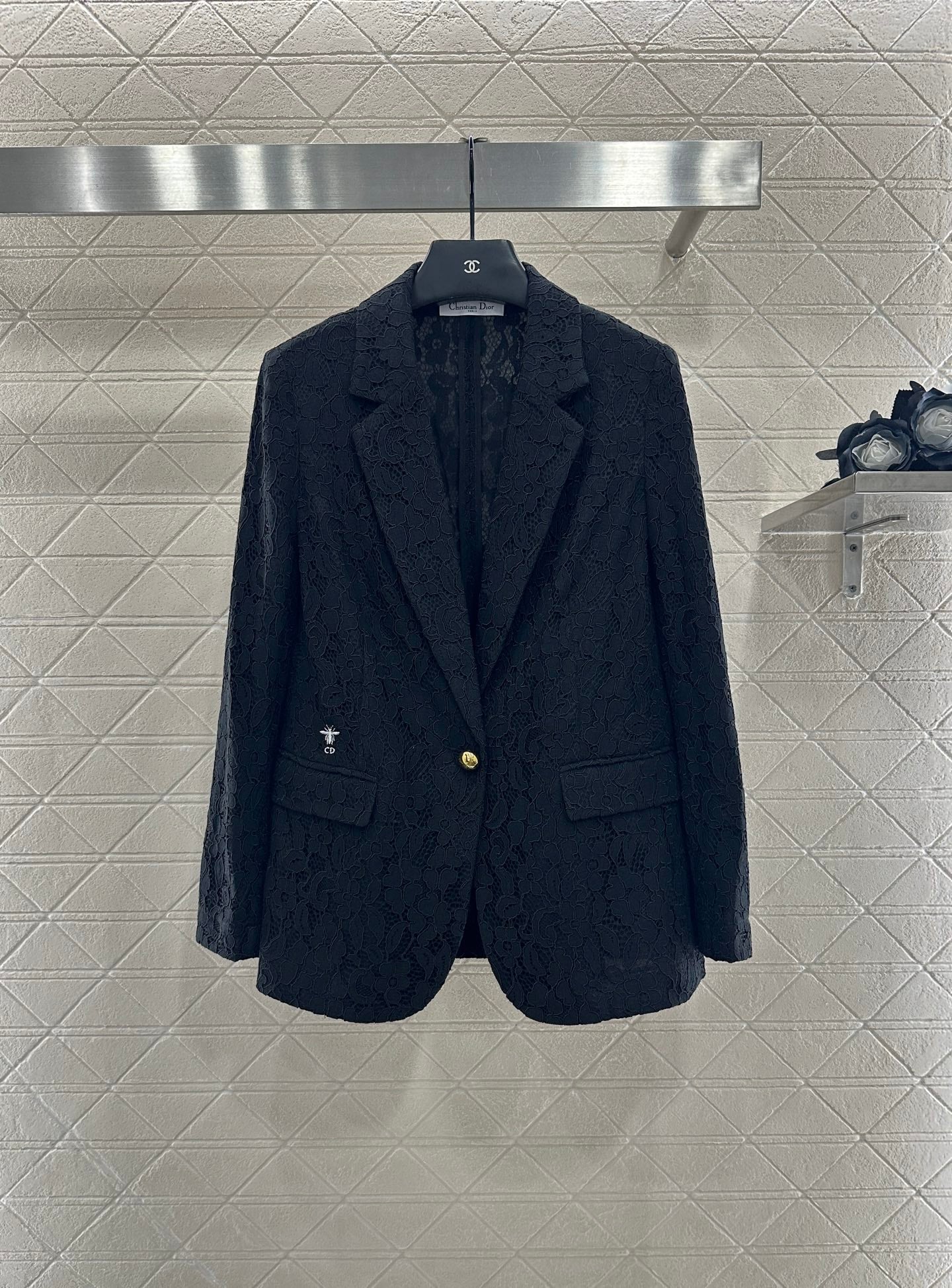 Di 25 embroidered lapel blazer