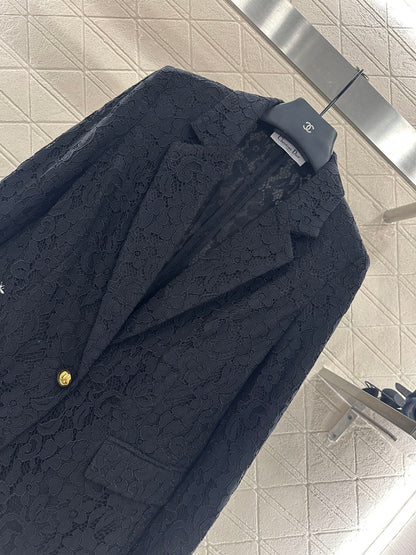 Di 25 embroidered lapel blazer