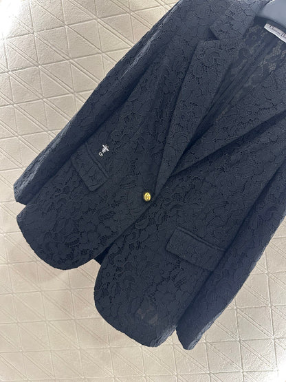 Di 25 embroidered lapel blazer