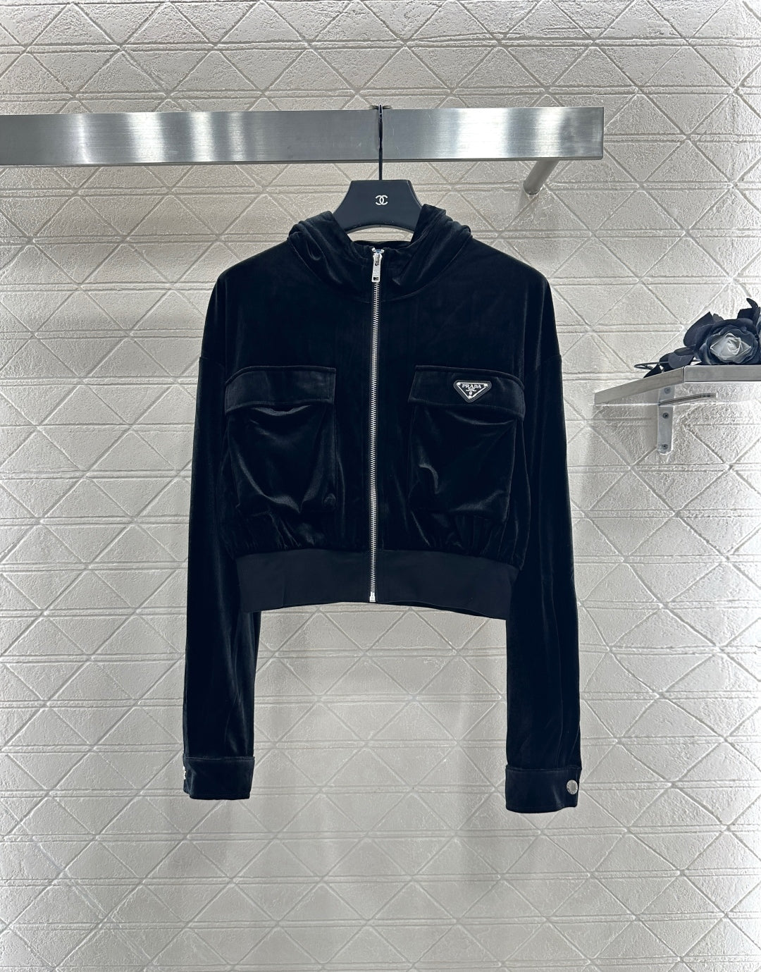 Pr 25 Hooded casual jacket, long pants, velvet suit
