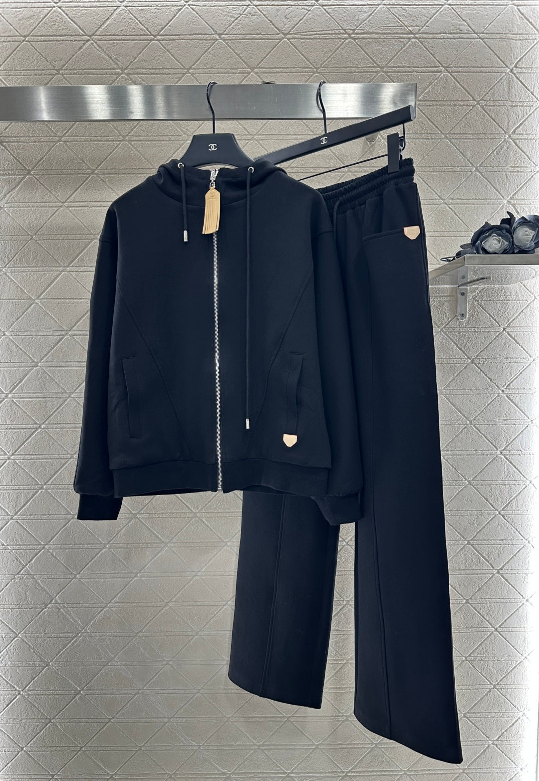 L 25 Double sided hooded jacket, long pants, cotton suit