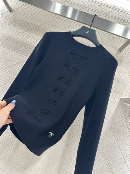 C 25 Bow tie long sleeved sweater