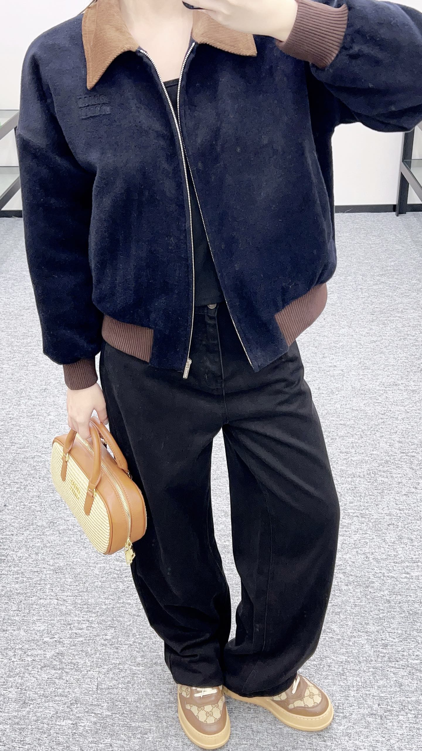 Mi 25 Corduroy collar, cashmere cotton jacket