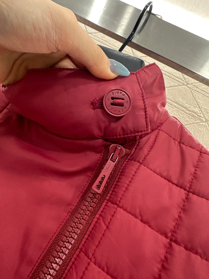 He 25 Stand up collar zipper medium length nylon cotton jacket