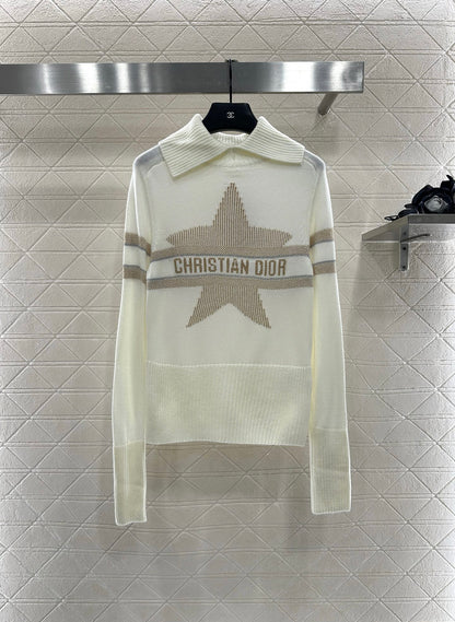 Di 25 Collar Knitted Cashmere Sweater