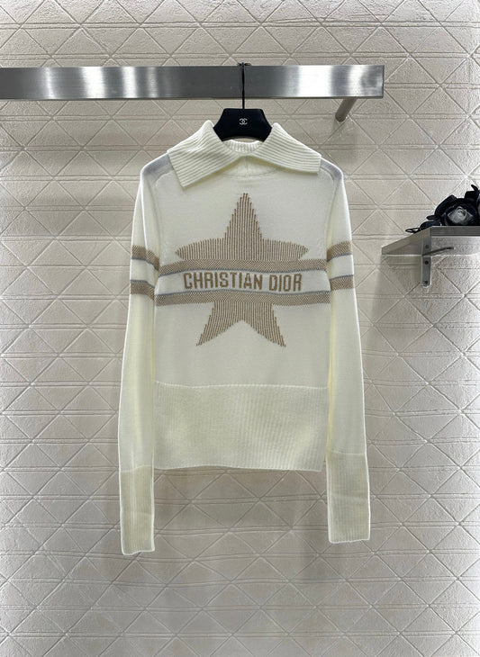Di 25 Collar Knitted Cashmere Sweater