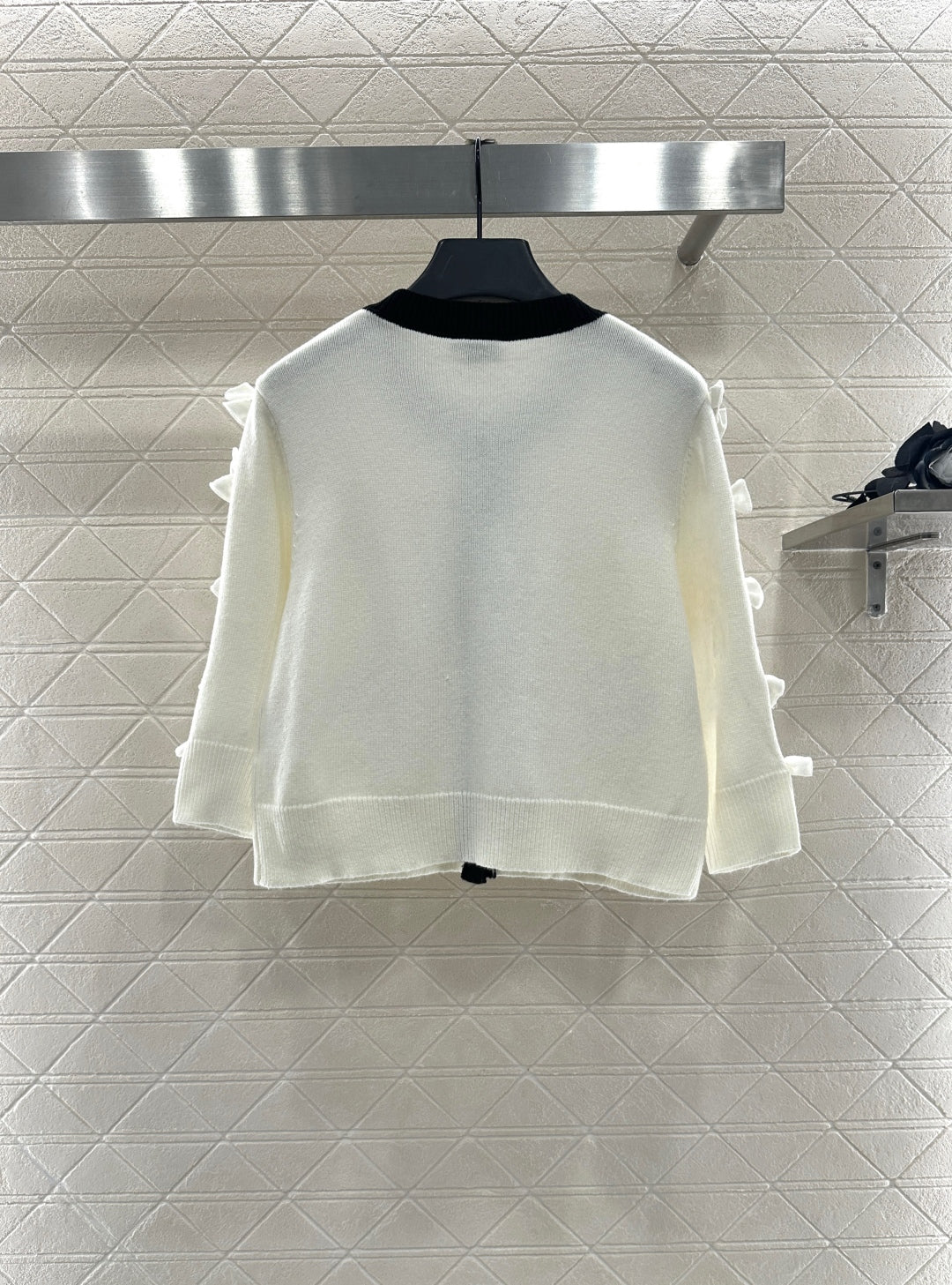 C 25 Bow decoration cashmere knitted cardigan