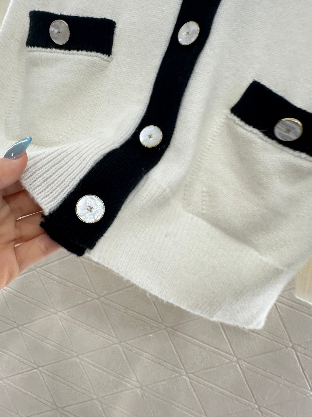 C 25 Bow decoration cashmere knitted cardigan