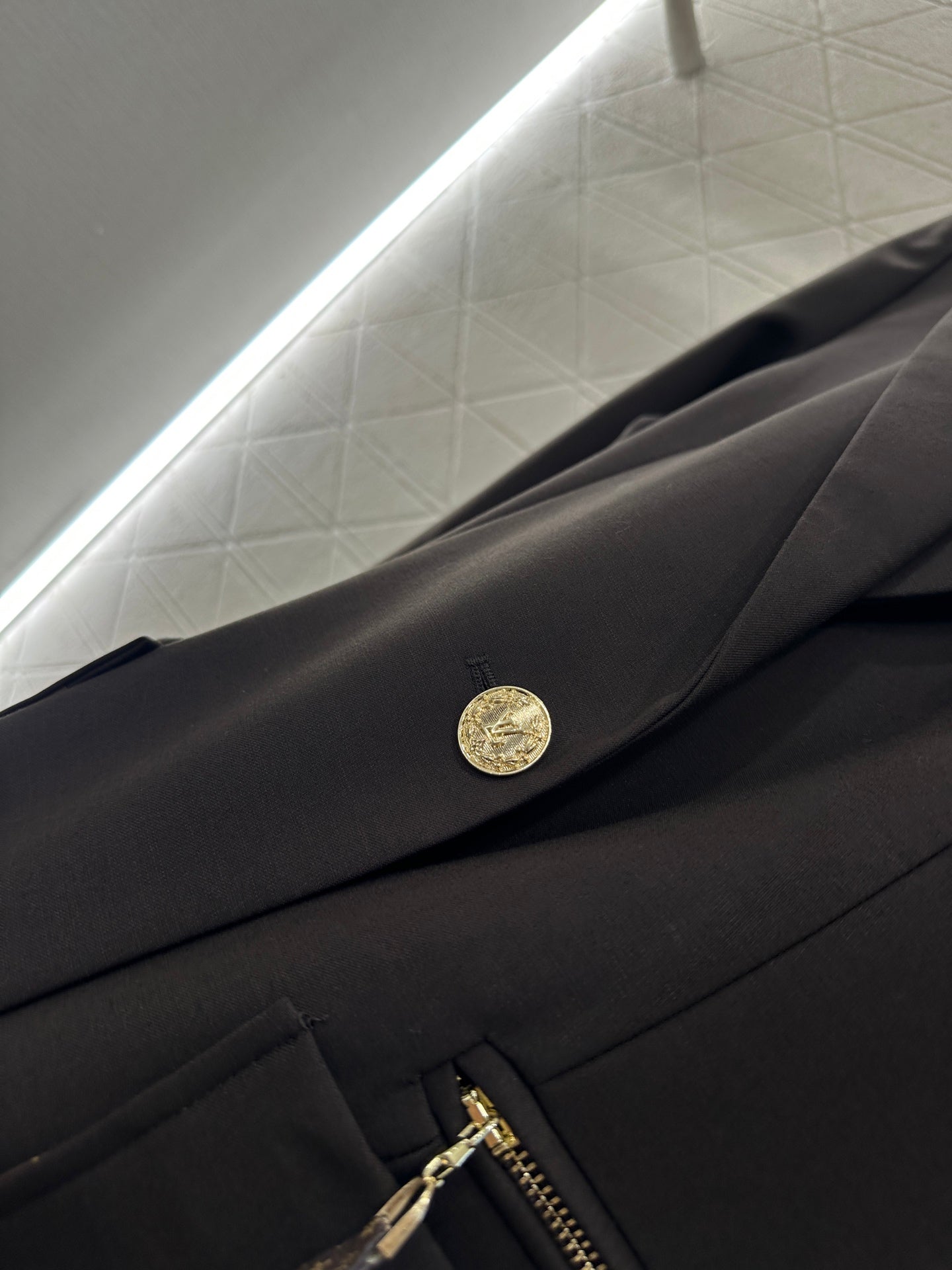 L 25 lapel zipper pocket blazer