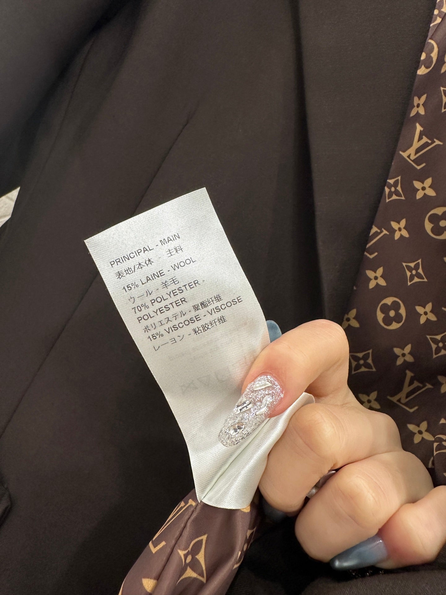L 25 lapel zipper pocket blazer
