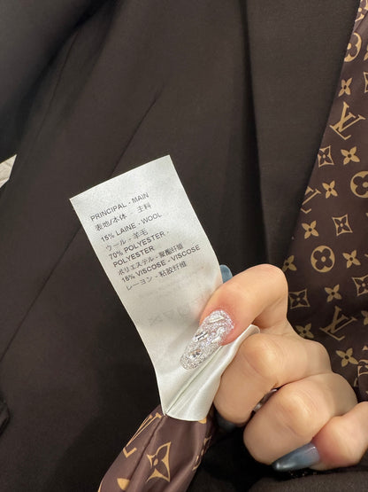 L 25 lapel zipper pocket blazer