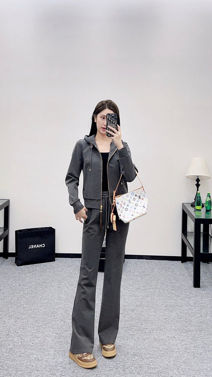 L 25 Hooded Jacket and Pants Pure Cotton Suit