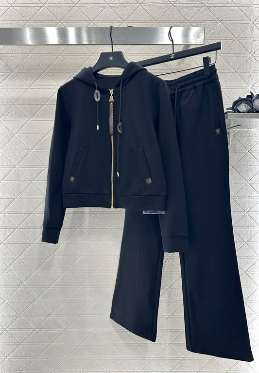L 25 Hooded Jacket and Pants Pure Cotton Suit