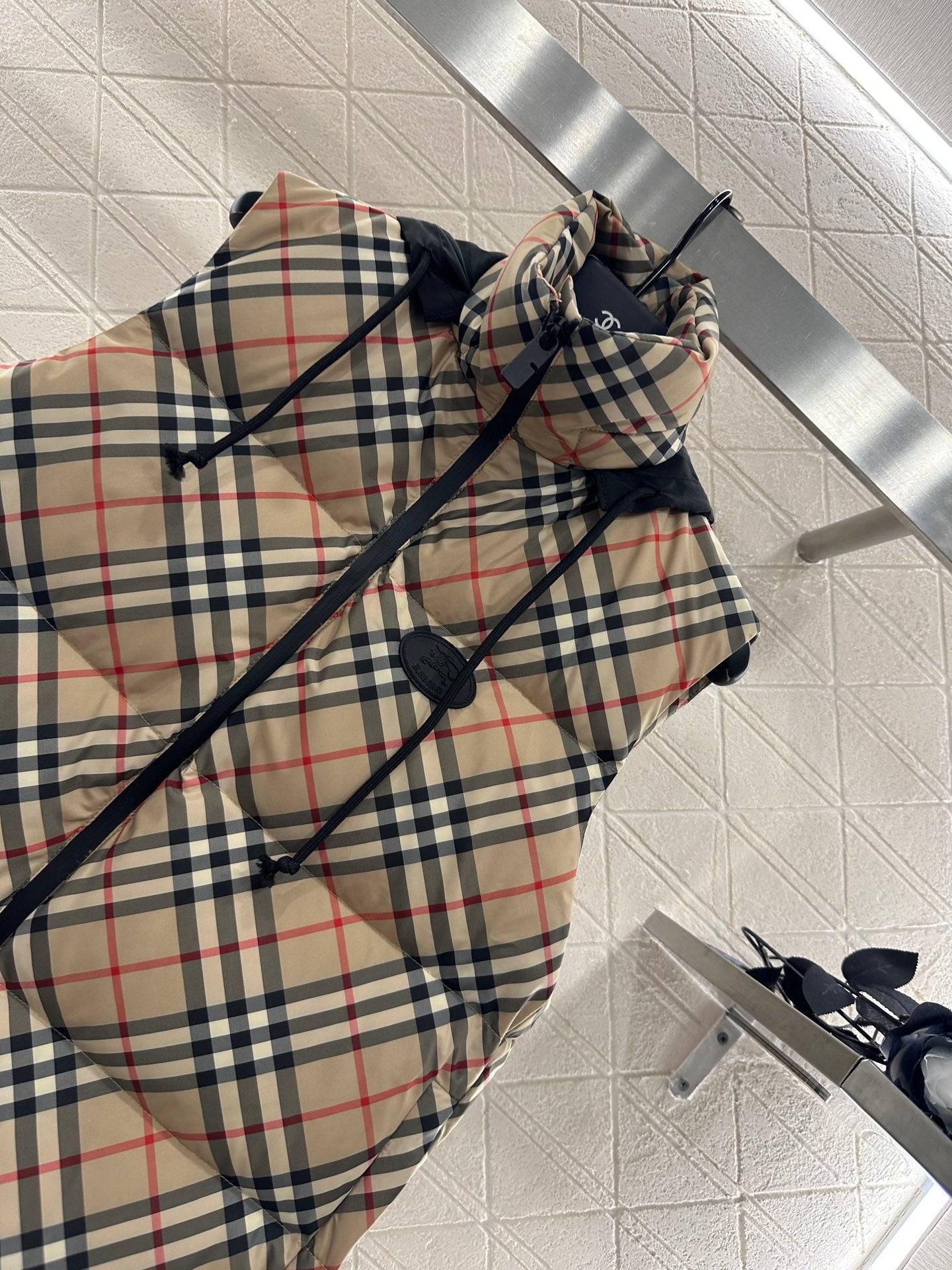 Bru 25 Classic Check Hooded Down Vest