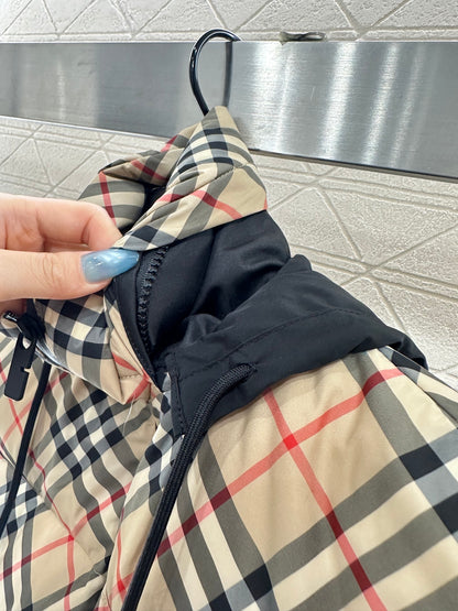Bru 25 Classic Check Hooded Down Vest