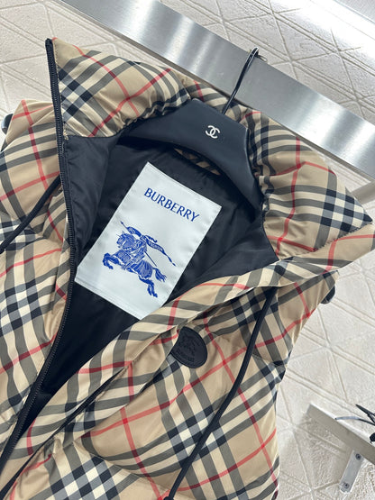 Bru 25 Classic Check Hooded Down Vest