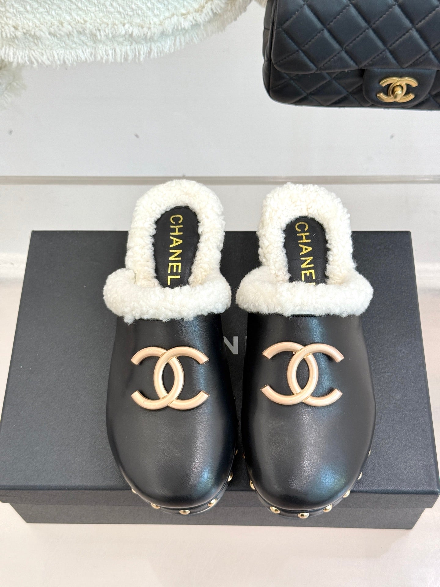 C 25 New Solid Wood Sole Thick-Sole Half Slippers
