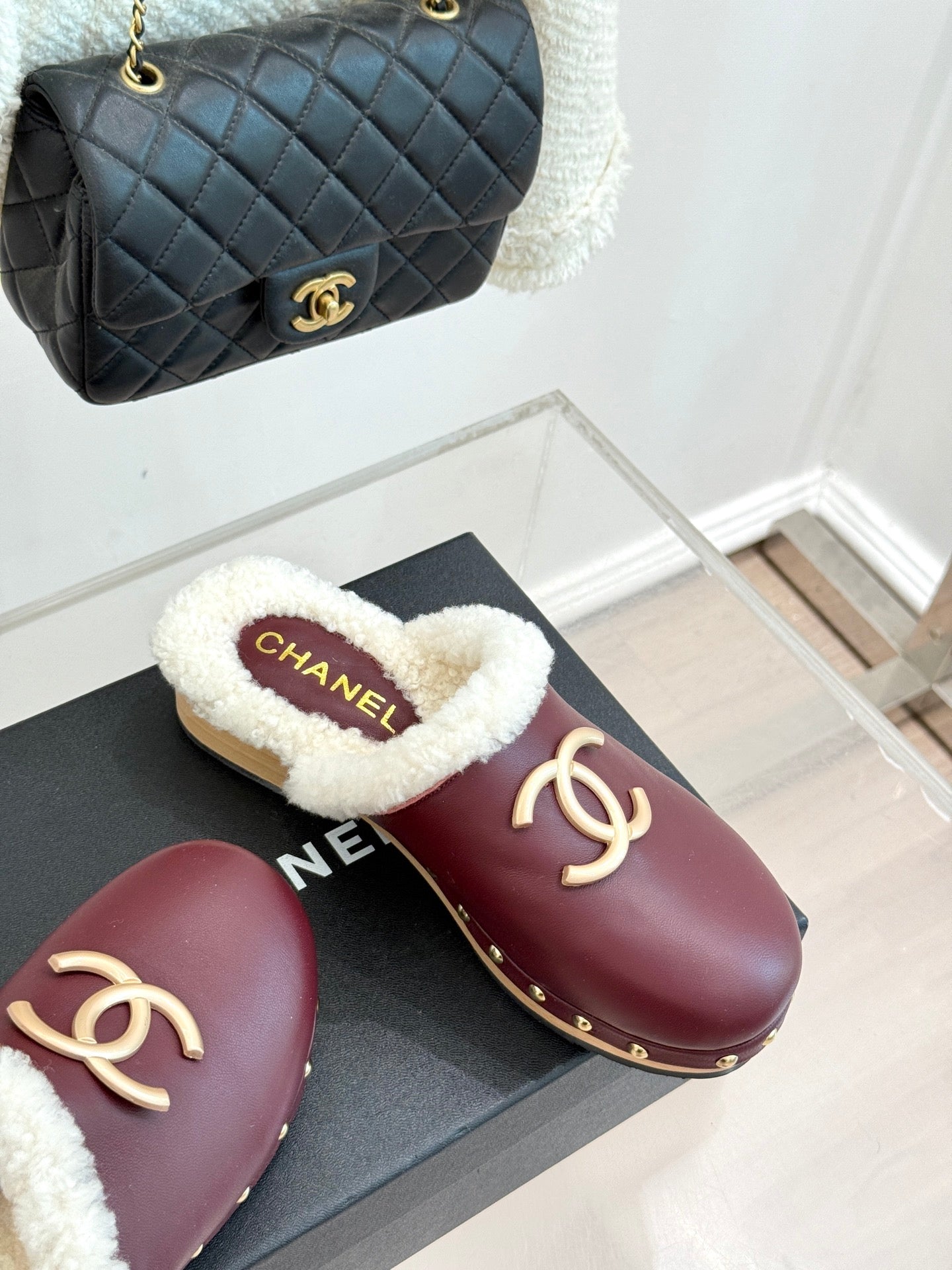 C 25 New Solid Wood Sole Thick-Sole Half Slippers