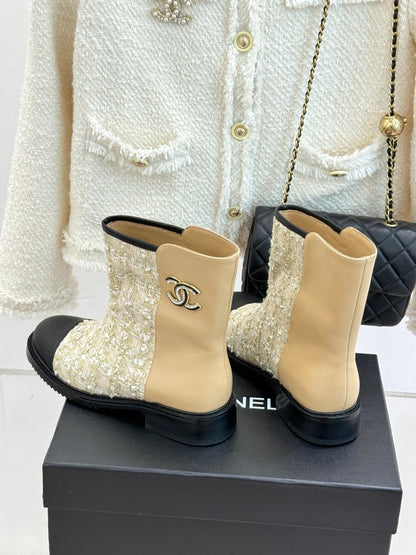 C 25K Sequined short boots