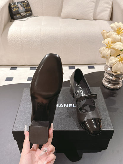 C 25B Bow Mary Jane Shoes（BLACK/CHAMPAGNE/PINK）