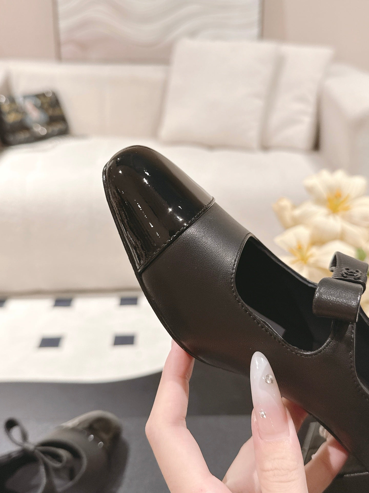 C 25B Bow Mary Jane Shoes（BLACK/CHAMPAGNE/PINK）