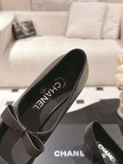 C 25B Bow Mary Jane Shoes（BLACK/CHAMPAGNE/PINK）
