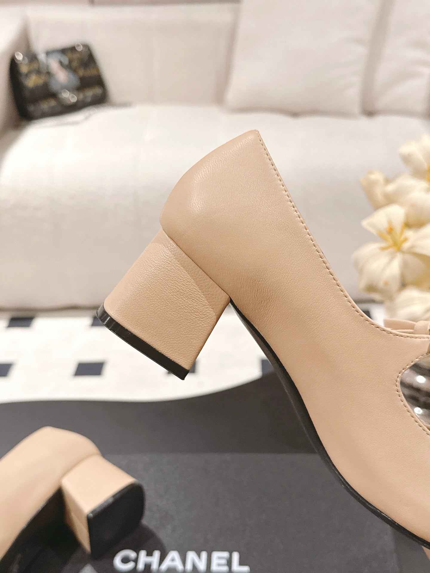 C 25B Bow Mary Jane Shoes（BLACK/CHAMPAGNE/PINK）
