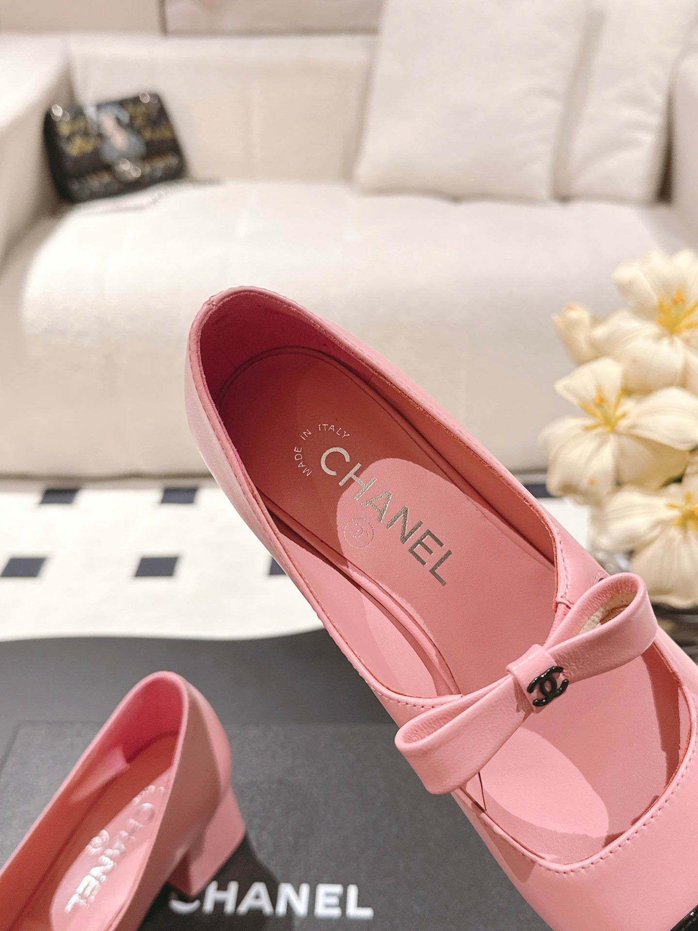 C 25B Bow Mary Jane Shoes（BLACK/CHAMPAGNE/PINK）