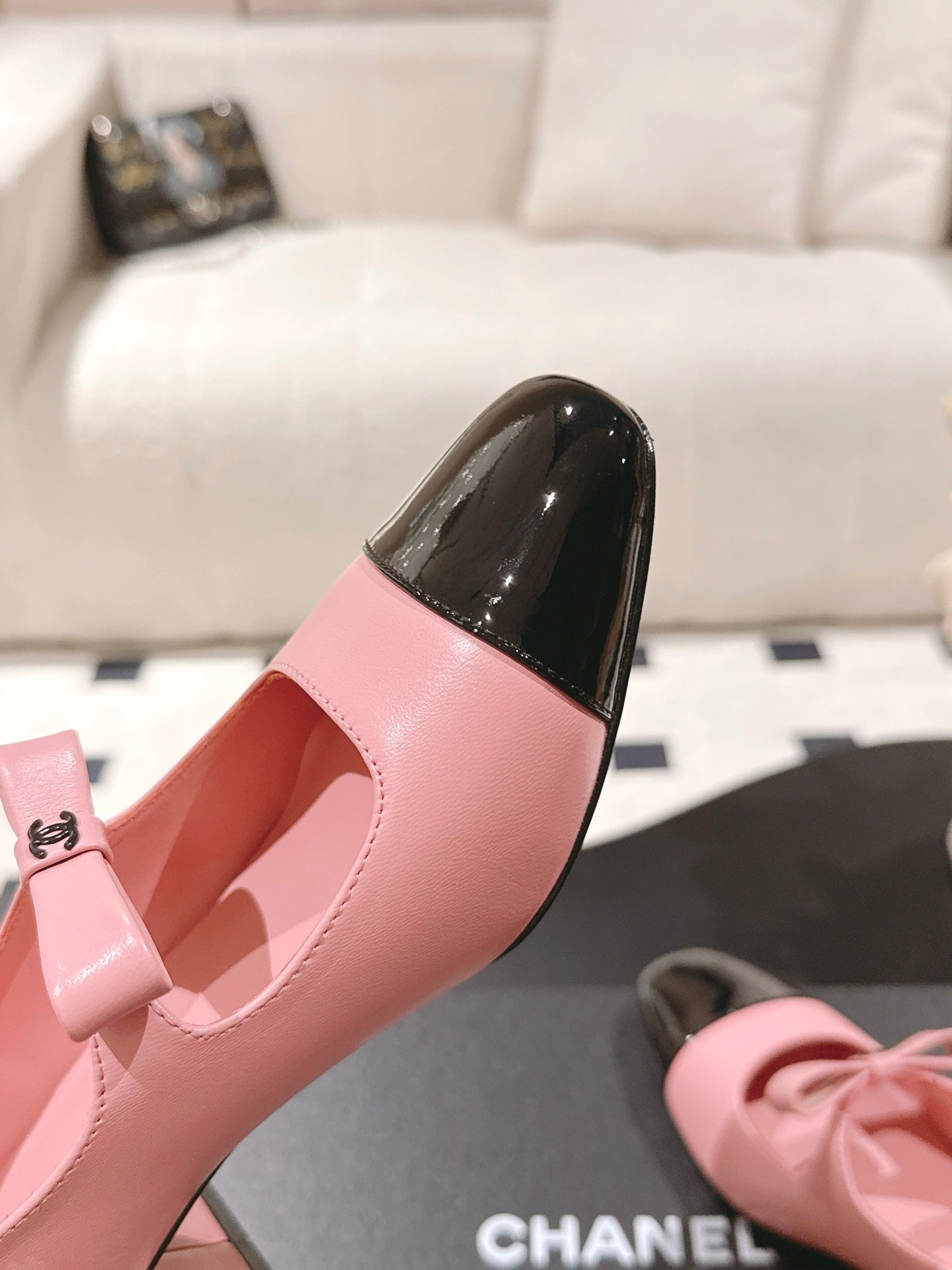 C 25B Bow Mary Jane Shoes（BLACK/CHAMPAGNE/PINK）
