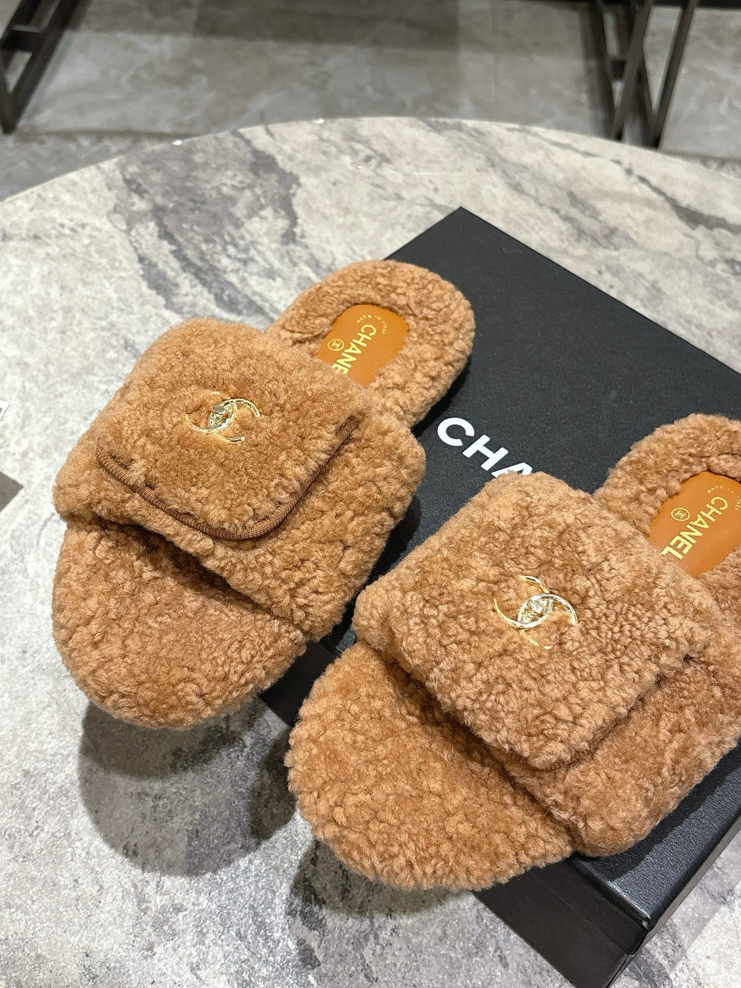 C 25fw new pocket woolen slippers(KHAKI/BEIGI/BLACK/WHITE)