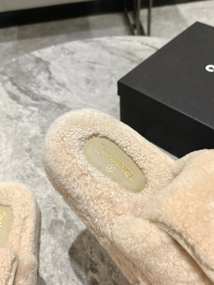 C 25fw new pocket woolen slippers(KHAKI/BEIGI/BLACK/WHITE)