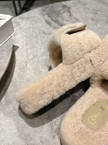 C 25fw new pocket woolen slippers(KHAKI/BEIGI/BLACK/WHITE)