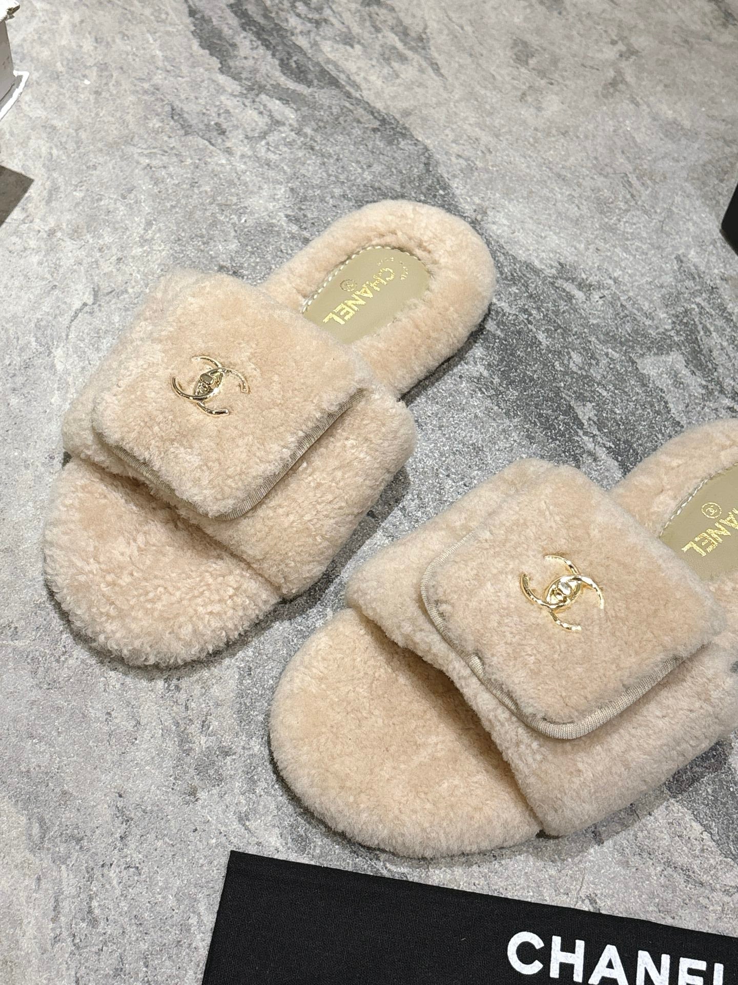 C 25fw new pocket woolen slippers(KHAKI/BEIGI/BLACK/WHITE)